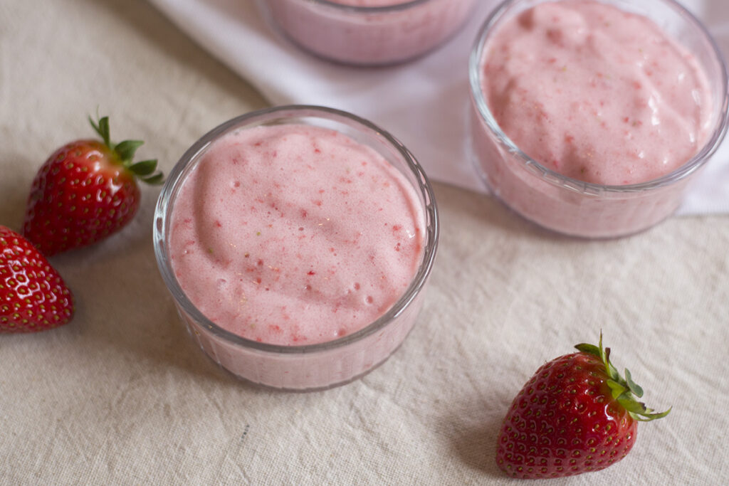 gelatina de chia com frutas